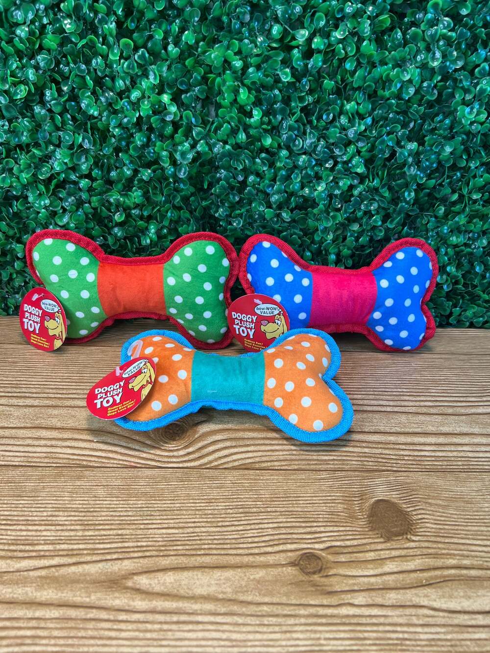 New Bundle Of 3 Doggy Plush Toy Colorful Dog Bones. Pet Toys Dog Toys Gift